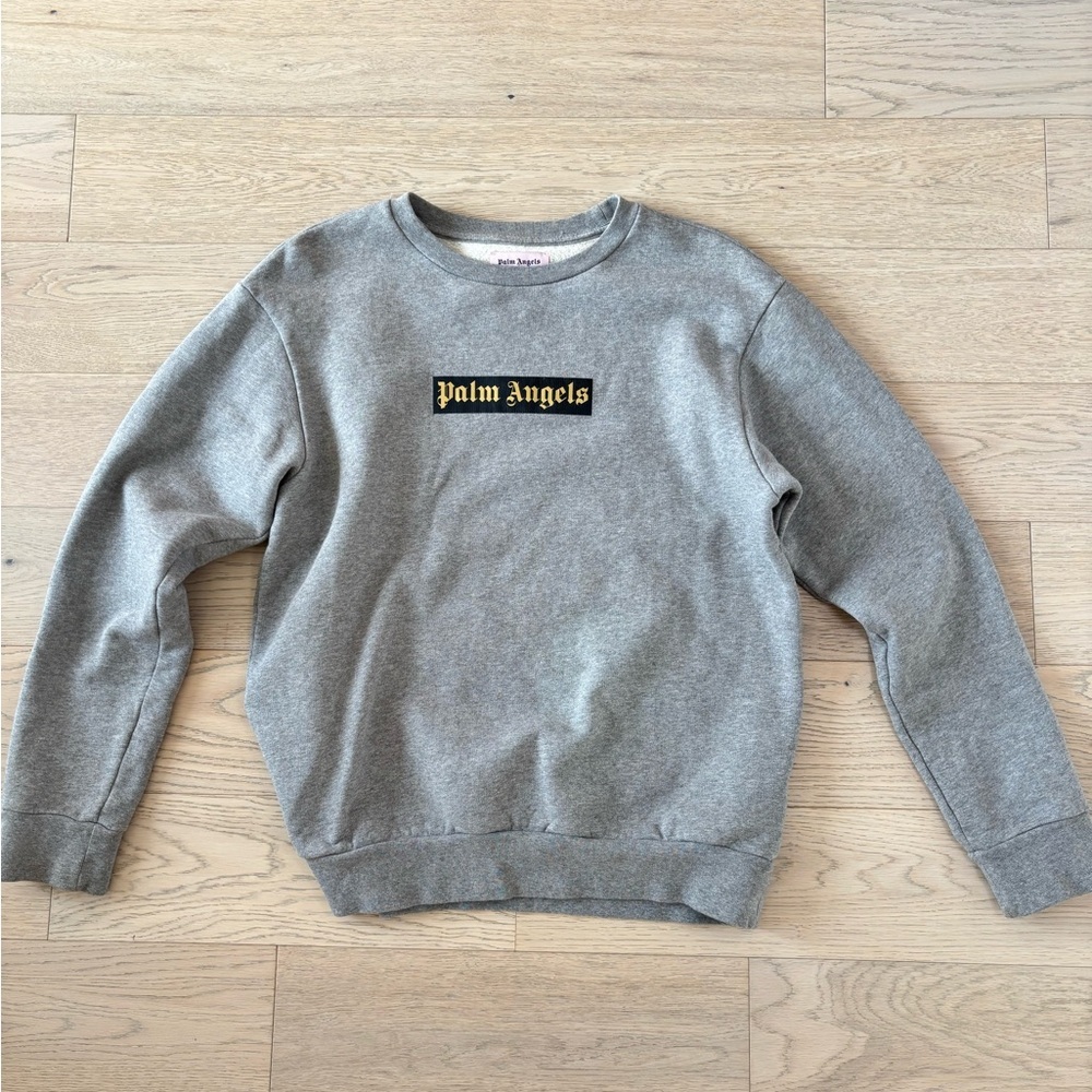 Palm Angels Heather Gray Hoodie